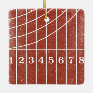 Foto Red Track-kerstdecoratie voor Runners Keramisch Ornament