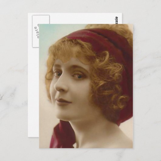 foto "Redhead" Briefkaart (Voorkant / Achterkant)