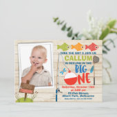 Foto Reeling in de grote eerste verjaardag Kaart (Staand voorkant)