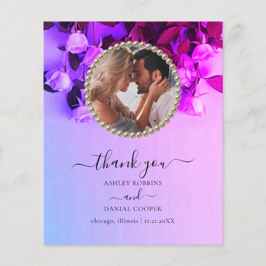 Foto Regenboog Bruiloft Dank u kaart (Voorkant)