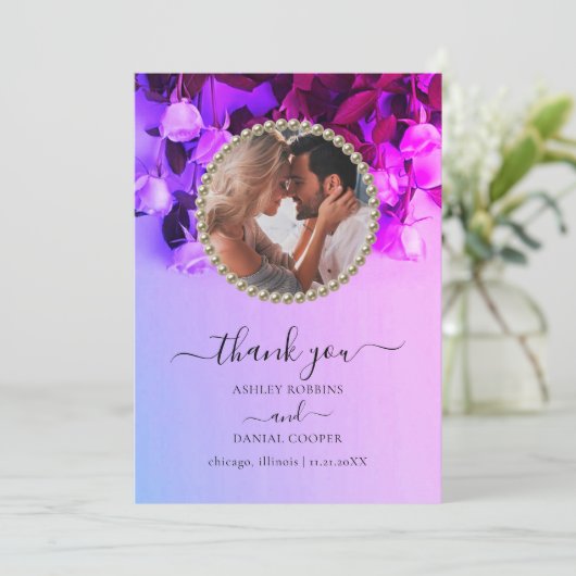 Foto Regenboog Bruiloft Dank u kaart (Staand voorkant)