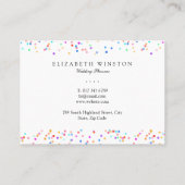 Foto Regenboog Confetti Visitekaartje (Achterkant)