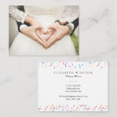 Foto Regenboog Confetti Visitekaartje (Voorkant / Achterkant)