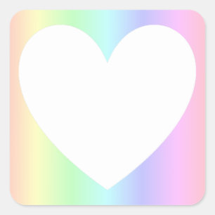 foto regenboog kleuren verticaal ontwerp vierkante sticker