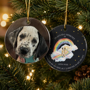 Foto Regenboogbrug Hond Engel Huisdier Herdenking Keramisch Ornament
