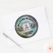 Foto-regenboogherdenking toevoegen ronde sticker (Envelop)