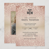 Foto Registered Nurse Afstuderen Gold Invitation Kaart (Voorkant / Achterkant)