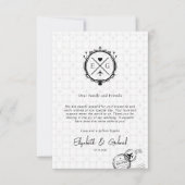 Foto Reisbestemming Bruiloft Zwart Bedankkaart (Voorkant)