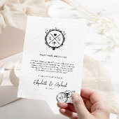 Foto Reisbestemming Bruiloft Zwart Bedankkaart