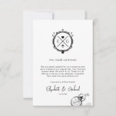 Foto Reisbestemming Bruiloft Zwart Bedankkaart (Voorkant)