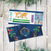 Foto Reizen Boarding Pass Mexico Sla de datum op Kaart