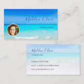 Foto Reizen Professioneel Ocean Beach Zee Blauw Visitekaartje (Voorkant / Achterkant)