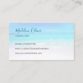 Foto Reizen Professioneel Ocean Beach Zee Blauw Visitekaartje (Achterkant)