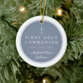 Foto Religieus Kruis Jongen Eerste Communie Keramisch Ornament