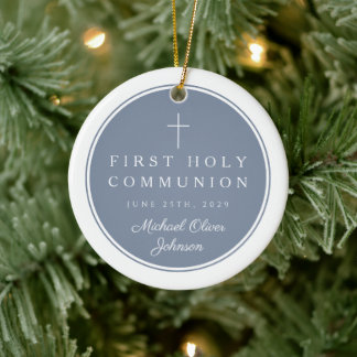 Foto Religieus Kruis Jongen Eerste Communie Keramisch Ornament