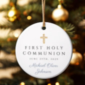 Foto Religieus Kruis Jongen Eerste Communie Keramisch Ornament