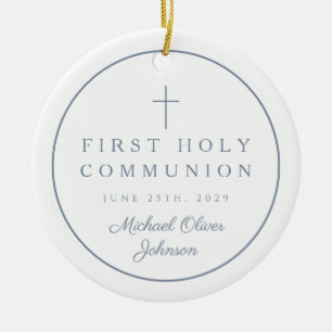 Foto Religieus Kruis Jongen Eerste Communie Keramisch Ornament