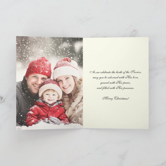 Foto Religieuze Baby Jesus Christmas Angels Feestdagen Kaart (Binnen)