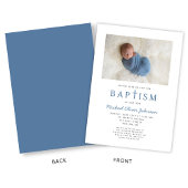 Foto Religieuze Cross Blue Boy Baptisme Kaart