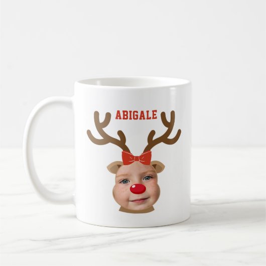 Foto rendier gezicht meisje Mok (Links)