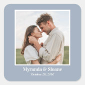 Foto repesal Dinner Dusty Blue Vierkante Sticker (Voorkant)