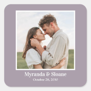 Foto repesal Dinner Paars Vierkante Sticker