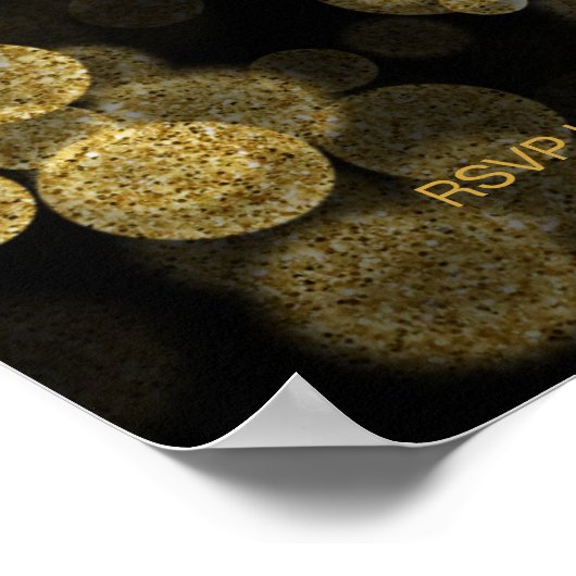 Foto Retirement Party Gold Balloon Save the Date Poster (Hoek)