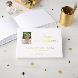 Foto Retirement Party Gold Folie Gastenboek