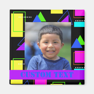 FOTO RETRO 80S NEON FLUORO COLOR GEOMETRIC VORM MAGNEET