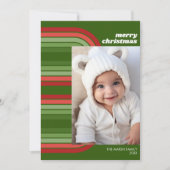 Foto retro Arch Line Art en Off Center Pic Feestdagenkaart (Voorkant)