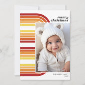 Foto retro Arch Line Art en Off Center Pic Feestdagenkaart (Voorkant)