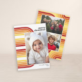 Foto retro Arch Line Art en Off Center Pic Feestdagenkaart