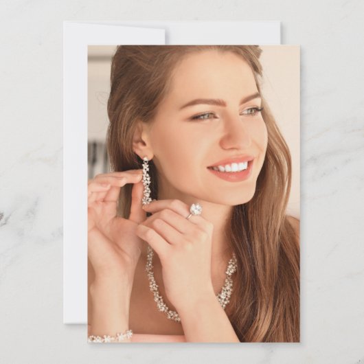 Foto Retro Art Deco Dark Vrijgezellenfeest Kaart (Achterkant)