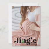 Foto Retro Baby Zwangerschapsaankondiging Feestdagenkaart (Voorkant)