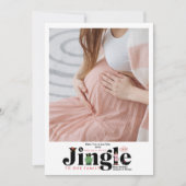 Foto Retro Baby Zwangerschapsaankondiging Feestdagenkaart (Voorkant)