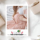 Foto Retro Dit Het Seizoen Zwangerschap Aankondigi Feestdagenkaart