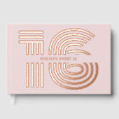 Foto Retro Elegant Blush Sweet 16 Gastenboek (Voorkant)