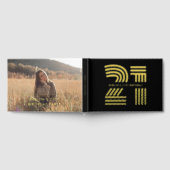 Foto Retro Elegant Zwarte Verjaardag Gastenboek (Volledig)