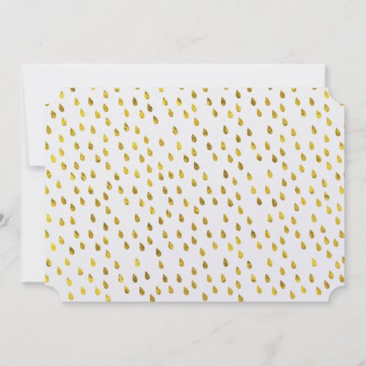 Foto Retro Gold Lichten Gold Opslaan Datum Save The Date (Achterkant)