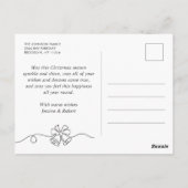 Foto Retro Kerst Plaid Groet Vakantie Briefkaart (Achterkant)