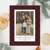 Foto Retro Kerst Plaid Groet Vakantie Briefkaart