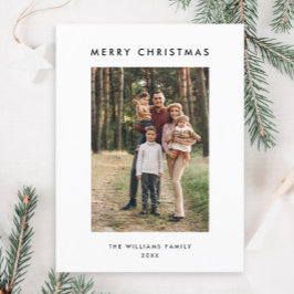 Foto Retro Kerst Plaid Groet Vakantie Briefkaart