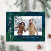 Foto Retro Kerst Plaid Groet Vakantie Briefkaart