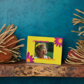 Foto Retro Pink & Oranje Love & Good Vibes Fotoplaat (Zijkant)