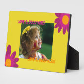 Foto Retro Pink & Oranje Love & Good Vibes Fotoplaat (Zijkant)