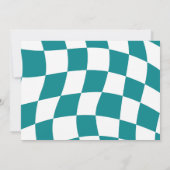 FOTO RETRO SMILEY GEZICHT ZWEMBAD PARTY KAART (Achterkant)