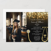 Foto RN Verpleegkunde Goud Afstuderen Celebration Kaart (Voorkant / Achterkant)