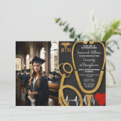 Foto RN Verpleegkundig Afstuderen Celebration Kaart (Staand voorkant)