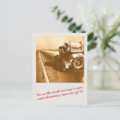  foto roadtrip bewegende aankondiging briefkaart (Staand voorkant)