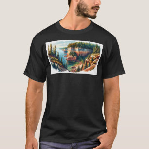 Foto Rocks National Lakeshore, het vastleggen van T-shirt